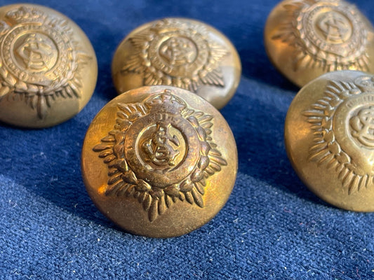 Five large Army Service Corps Buttons 25mm Diameter