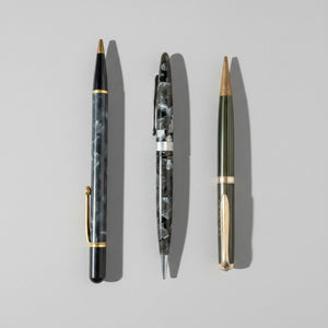 Vintage Pen & Pencil Set – Conway Stewart Nippy, Sheaffer Silver Pearl, Faber-Castell 189 Degussa – Collectors 1930s–50s