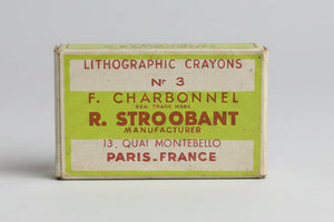 A Vintage Unopened Box of French Crayons Lithographiques No. 3 by F. Charbonnell