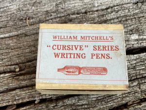 A Vintage Opened, Almost Full Box of Cursive Series Writing/Calligraphy Pens Nibs by William Mitchell's -L.C.C 23061 Size 3