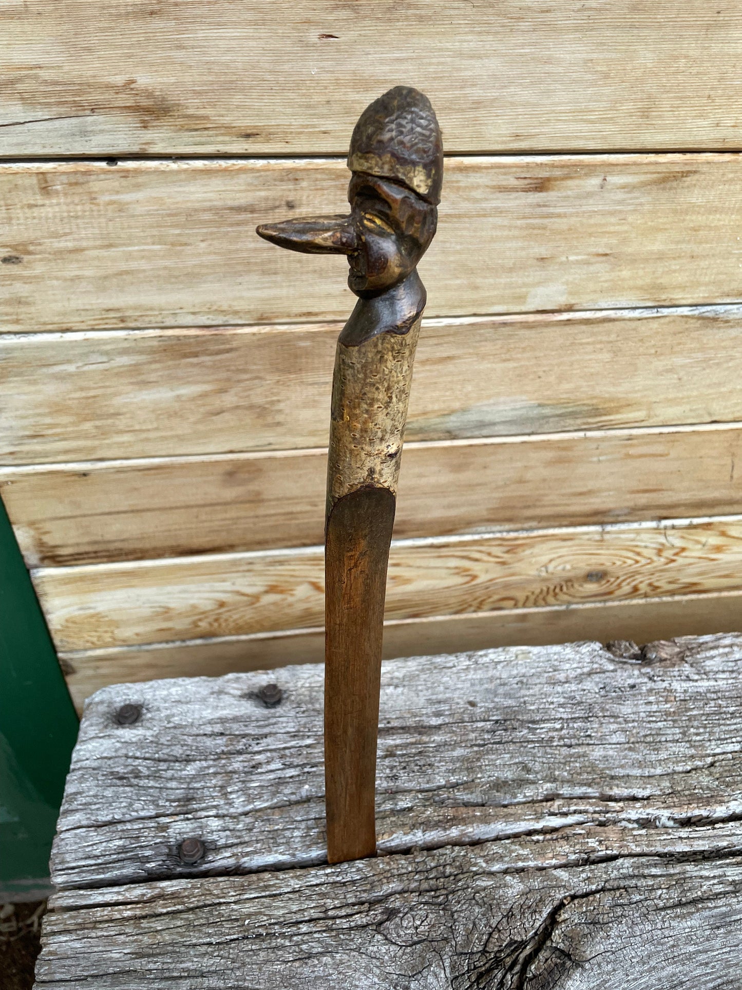 An Original Unique Hand Carved Piece of Folk Art in The Form of a Letter Opener 36cm Long c1910's