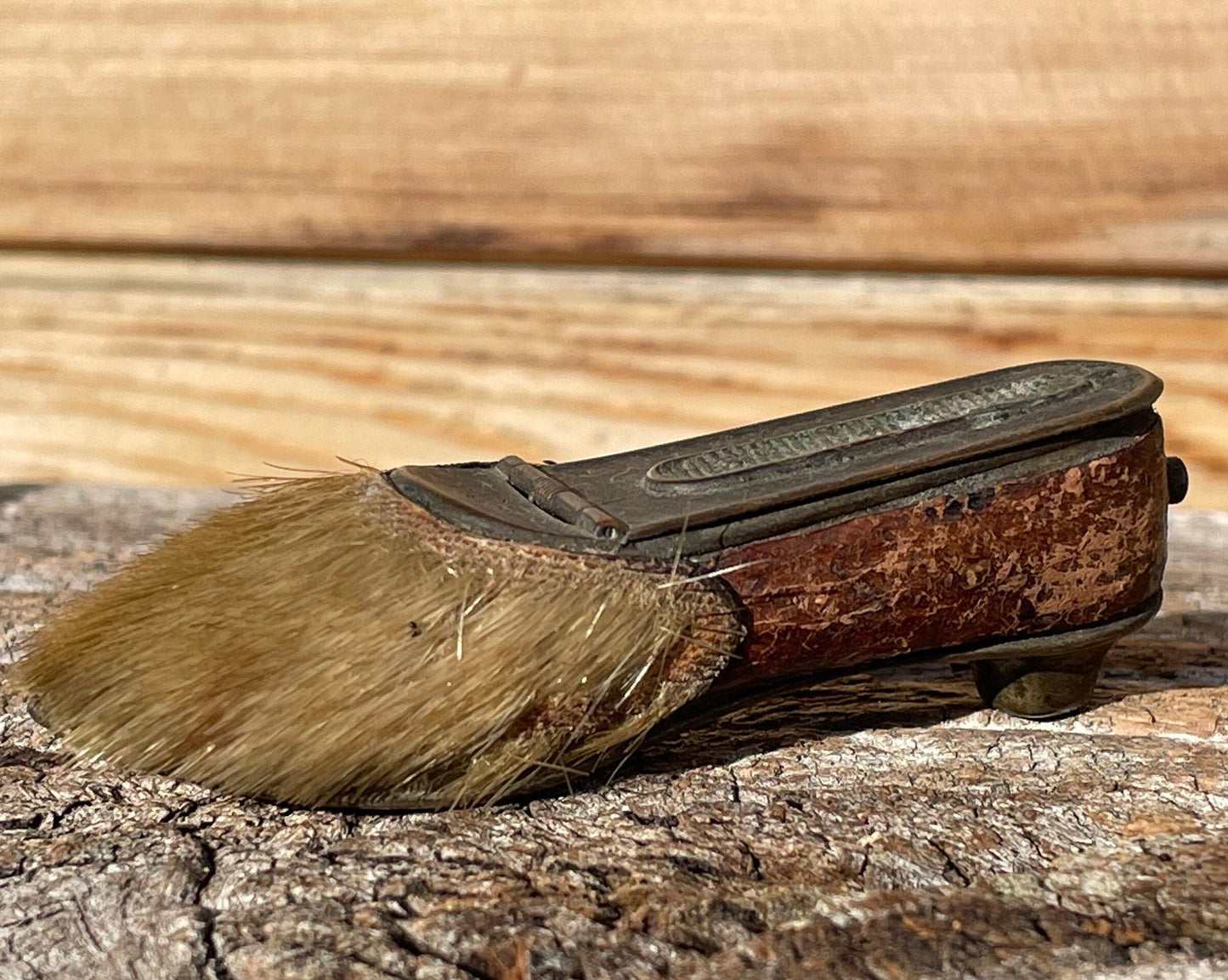 A Very Unusual Unique Antique Vesta in The Form of a Shoe 8.5cm Long c1870