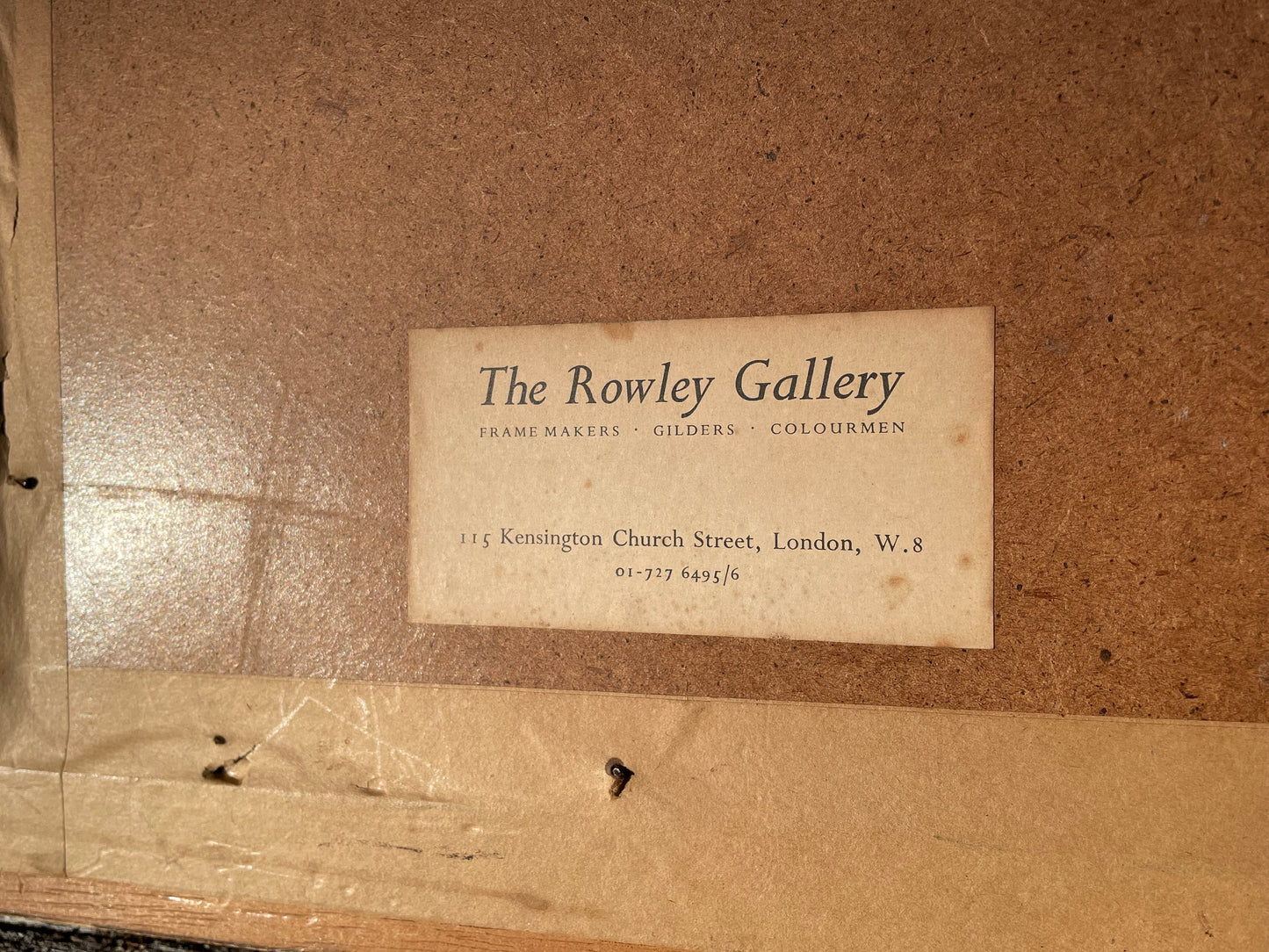 Original signed Oil on Board- by John Gilmore Wolcott (MA, 1891-1965) The Rowley Gallery Label Verso, Mounted and Framed