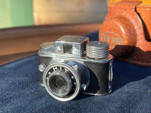 Miniature HIT Spy Camera in Original Leather Case - Camera 5.5cm Wide