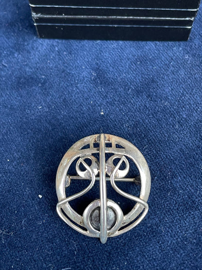 A Vintage Charles Rennie Mackintosh Silver 925 Celtic Brooch in Original Box