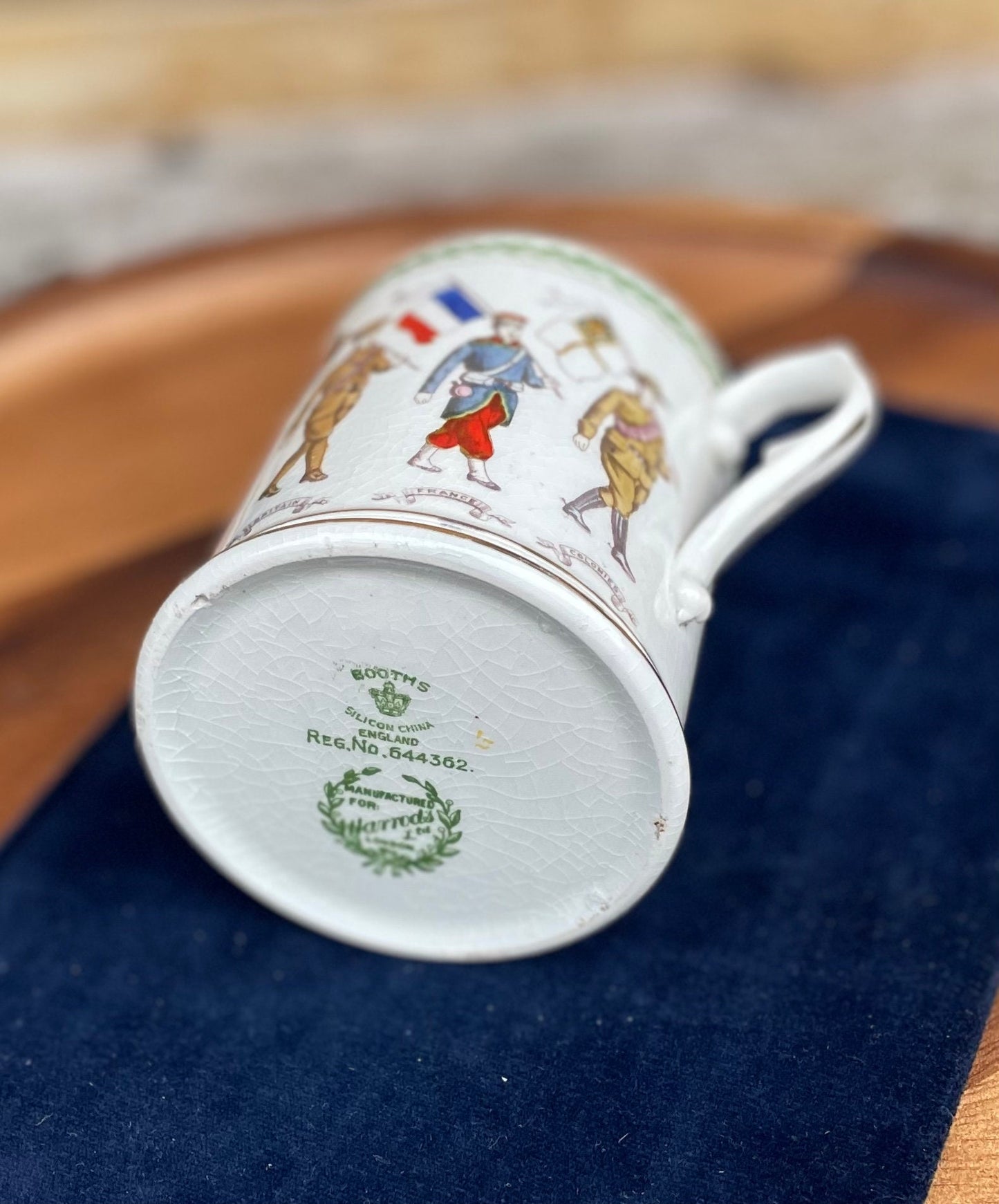 A Truly Rare and Exclusive to Harrods London WW1 Booths The Allies A.D. 1914 Mug 10cm Tall