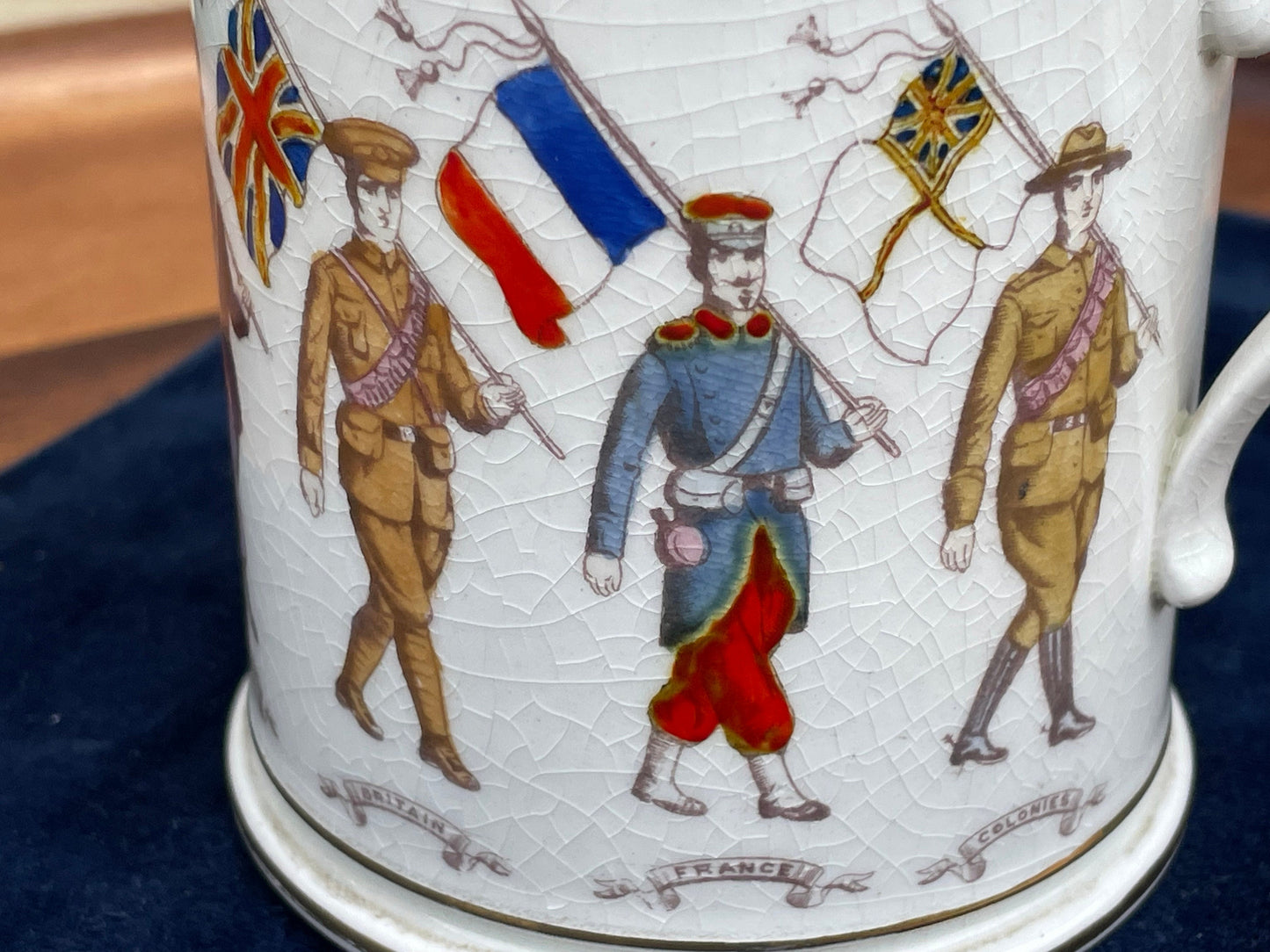 A Truly Rare and Exclusive to Harrods London WW1 Booths The Allies A.D. 1914 Mug 10cm Tall