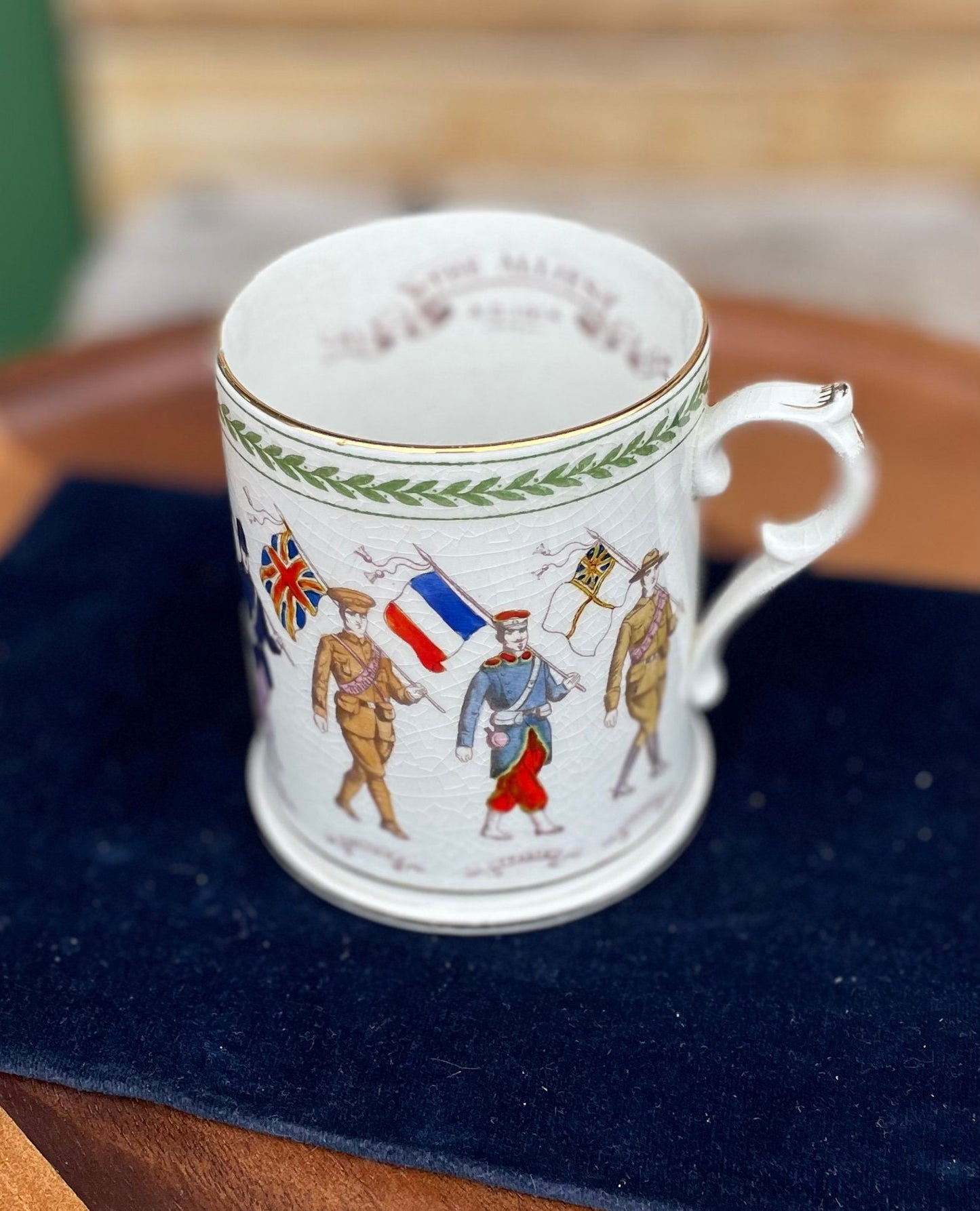 A Truly Rare and Exclusive to Harrods London WW1 Booths The Allies A.D. 1914 Mug 10cm Tall