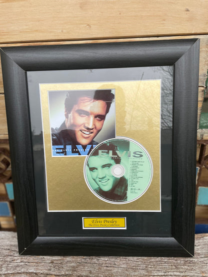 A Framed Elvis Presley - The Elvis Presley Collection CD - Frame 37x32cm