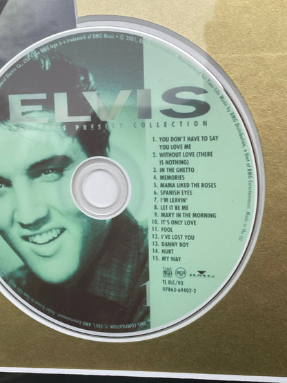 A Framed Elvis Presley - The Elvis Presley Collection CD - Frame 37x32cm