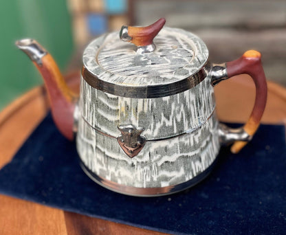 A vintage Arthur Wood Rare & Stylish 'Silver Shield' Teapot 1930's 15cm tall