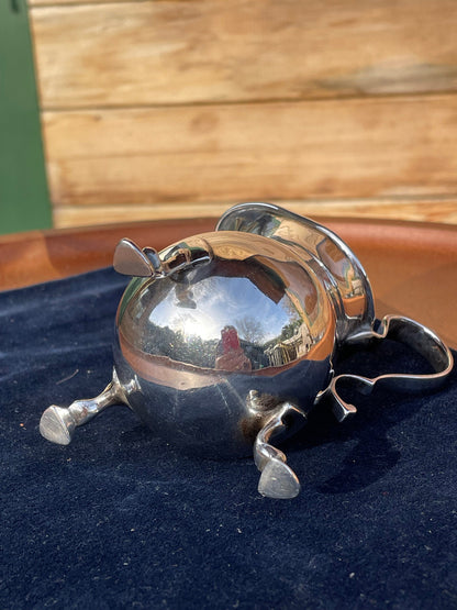 A Small Solid Silver Cream Jug Made in Birmingham 1921 (very rubbed Assay marks) 9cm Tall  -81grams