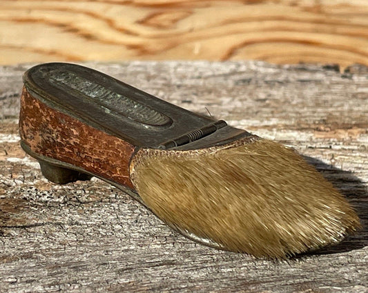 A Very Unusual Unique Antique Vesta in The Form of a Shoe 8.5cm Long c1870