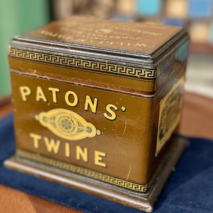 An Edwardian  wooden William Patons' twine shop advertising dispenser Johnstone Scotland  14cm tall  c1910