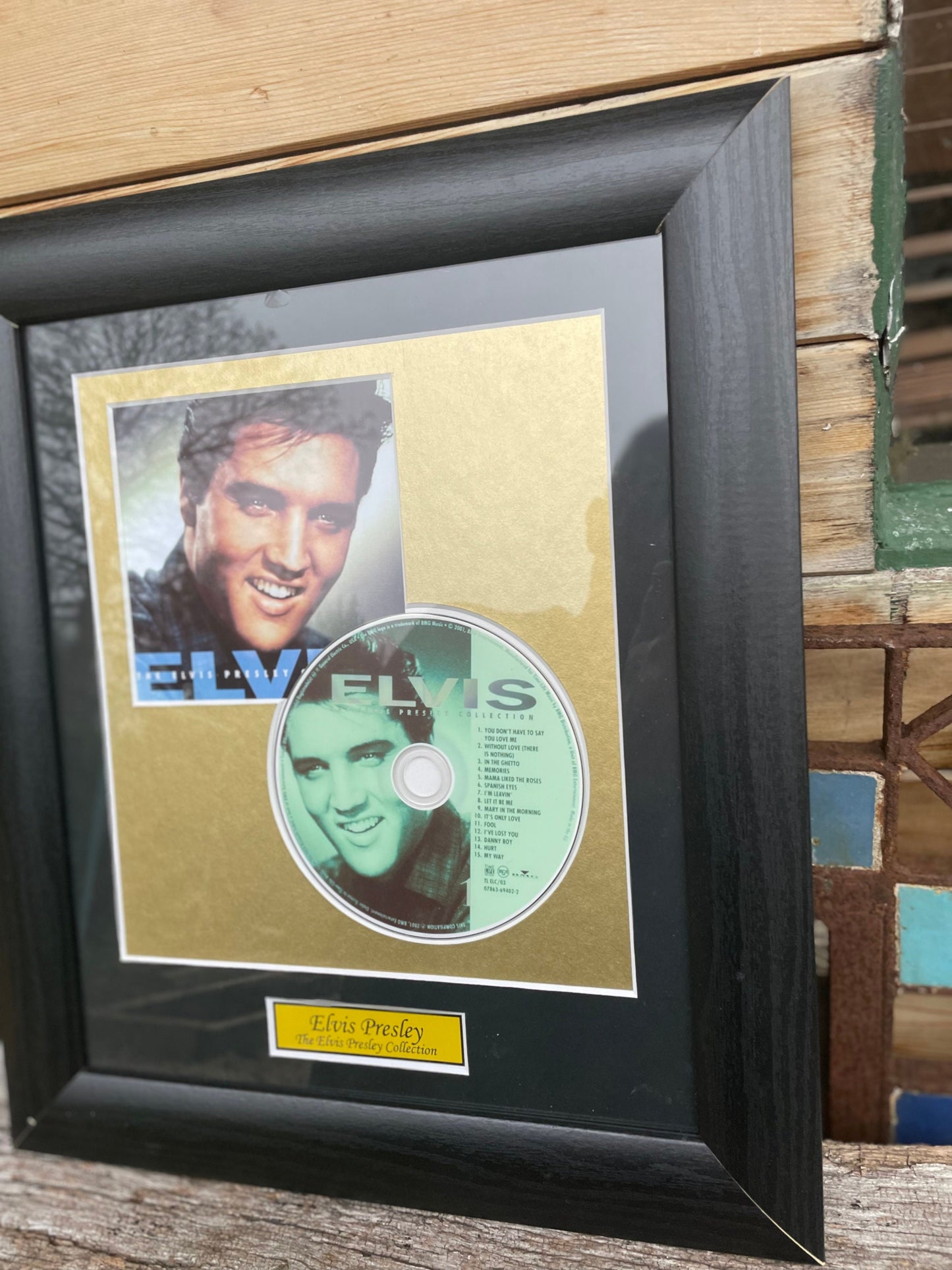 A Framed Elvis Presley - The Elvis Presley Collection CD - Frame 37x32cm