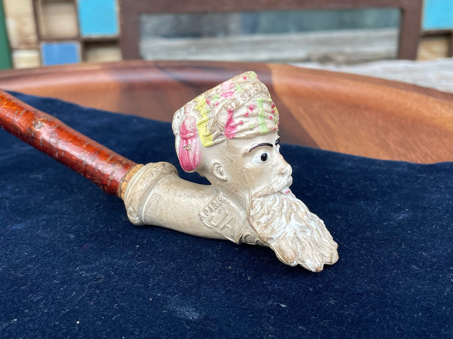 An Original French Jacob Gambier Clay Pipe From Paris - Orientalist c1880