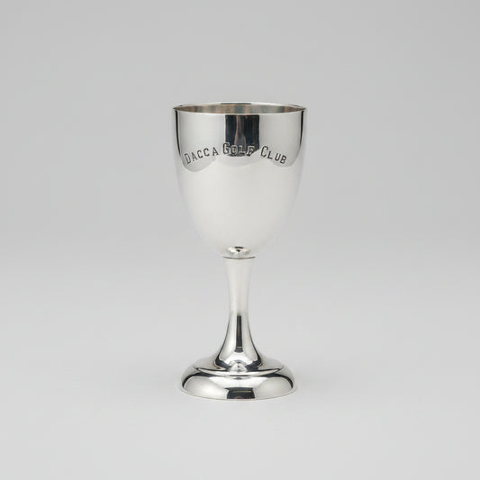 A Small Anglo Indian Colonial Sterling Silver Trophy - Engraved DACCA GOLF CLUB c1910 8cm Tall - 32grams