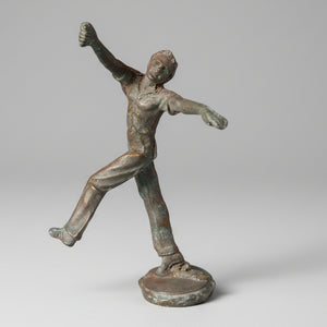 A bronze sculpture of a dancer 23cm tall - 20's style - possible car mascot or trophy