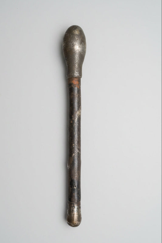 An antique English hallmarked solid silver capped lead ended fishing/angling priest by  G & J Zair - Birmingham - 1892 - 28cm long