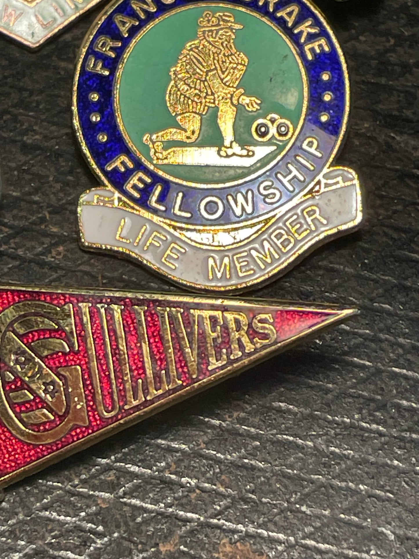 Six bowling related badges