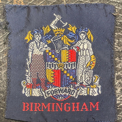 An original Boy Scout UK counties 1967 woven cloth badge - Birmingham 5x4.5cm