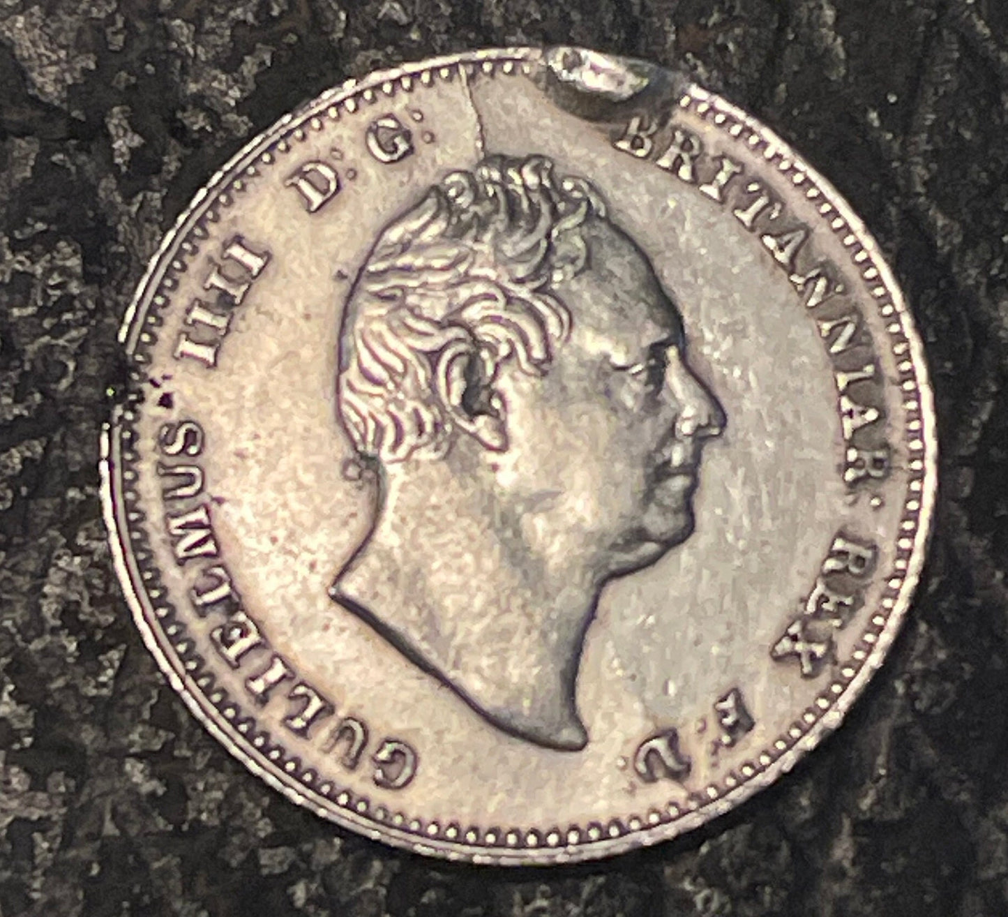 A 1836 William IV (IIII) silver groat fourpence coin