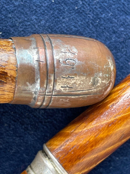 A vintage Wooden Smokers Pipe In the form of a champagne Bottle dated 1911 - 13.5cm tall