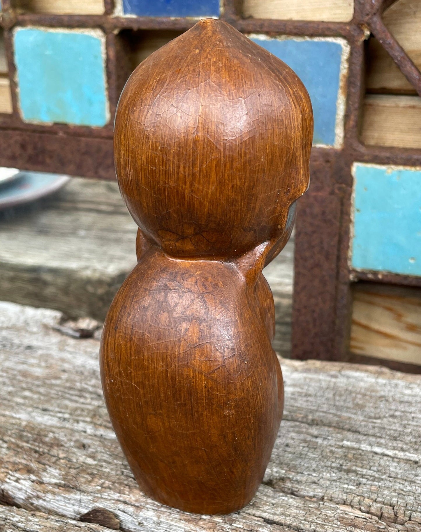 A Vintage Italian 1950's  wooden Kewpie Doll by Alberto Lena No.125 14cm tall