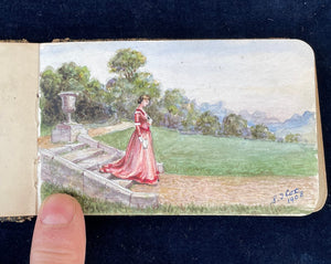 An Edwardian sketch book with poetry, music, paintings, drawings, signatures and quotes  etc