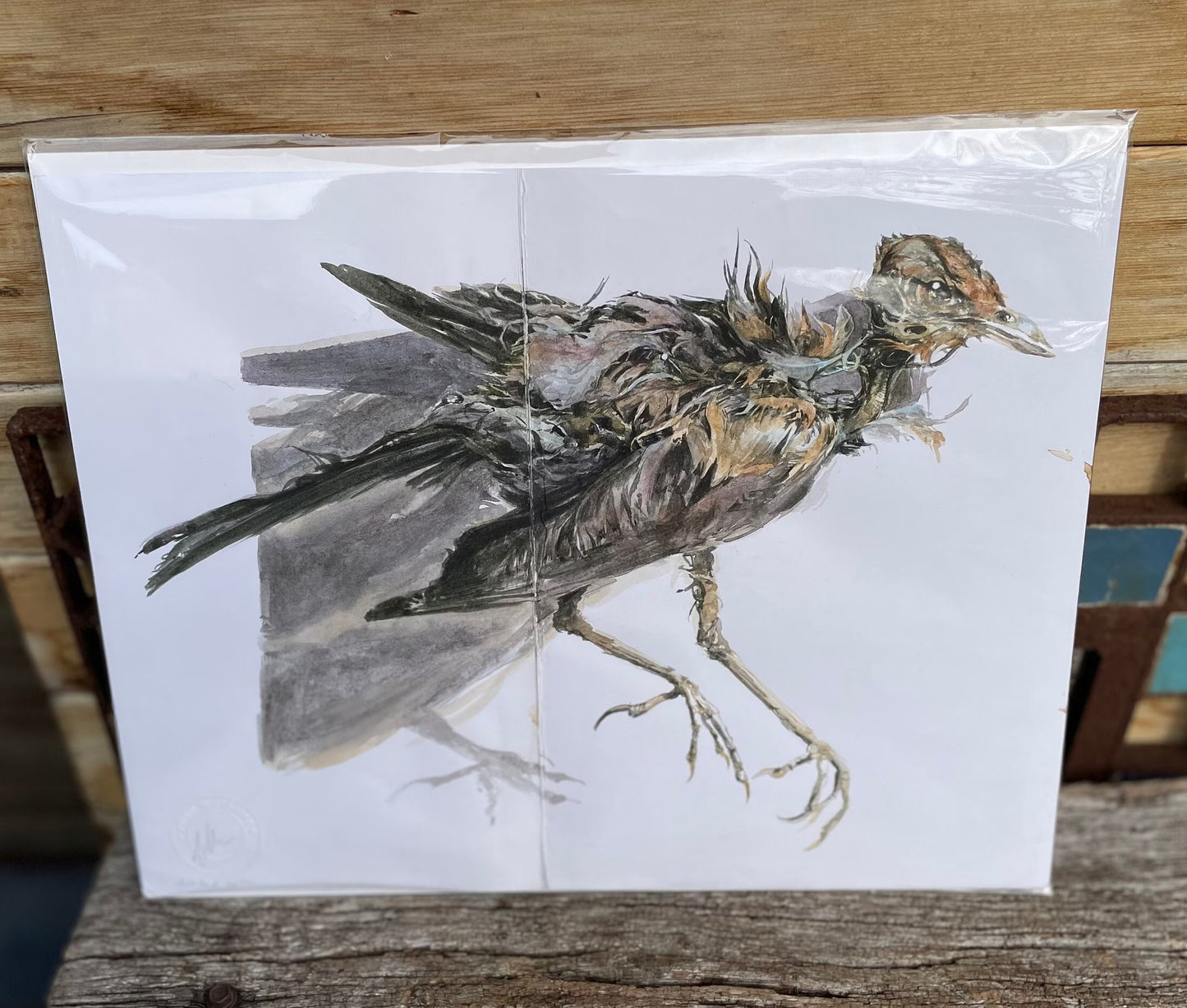 An original signed unframed watercolour called "The Red Lion" with artists blind stamp signed in pencil by artist John Wiltshire 29cm x 37cm