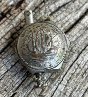 Rare WW2 trench art fuel lighter 43mm long