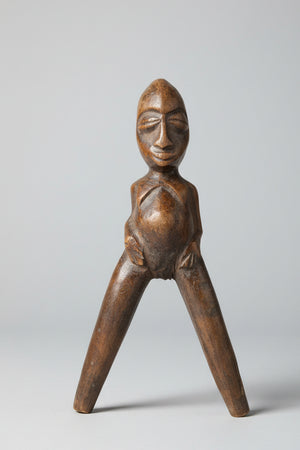 Senufo Style Carved Wooden Figure – Ancient Mother Tribal Sculpture – African Art Ivory Coast 20th Century 17.5cm