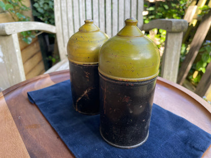 Wooden storage vessels from Jodhpur, India 15cm tall