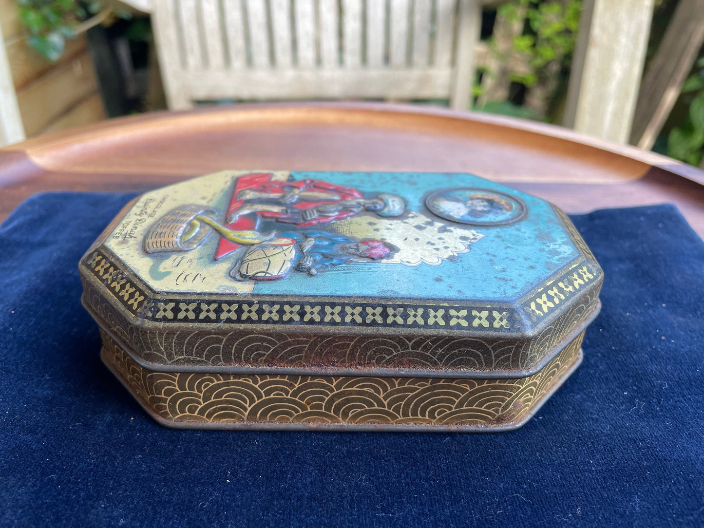 Vintage Dainty Dinah Chocolate Toffee Tin made by George Horner featuring Snake Charmer