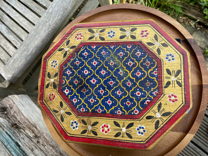 Vintage Hand painted Indian wedding box from Jodhpur 23cm wide