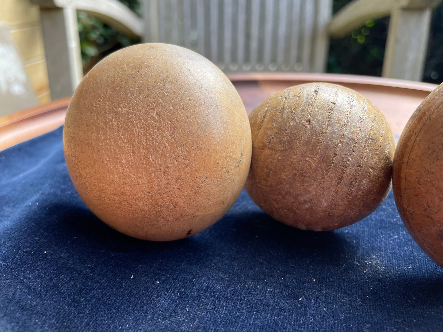 Three Vintage hand turned wooden sewing darning mushrooms 1930s / 1940s