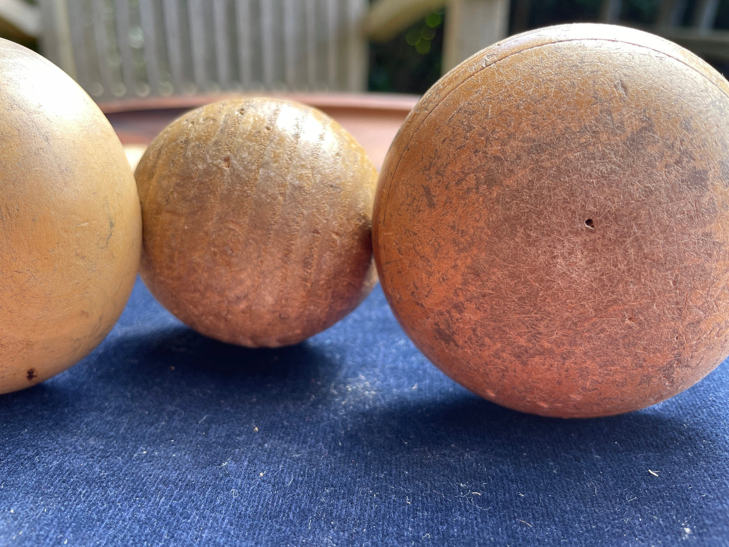 Three Vintage hand turned wooden sewing darning mushrooms 1930s / 1940s