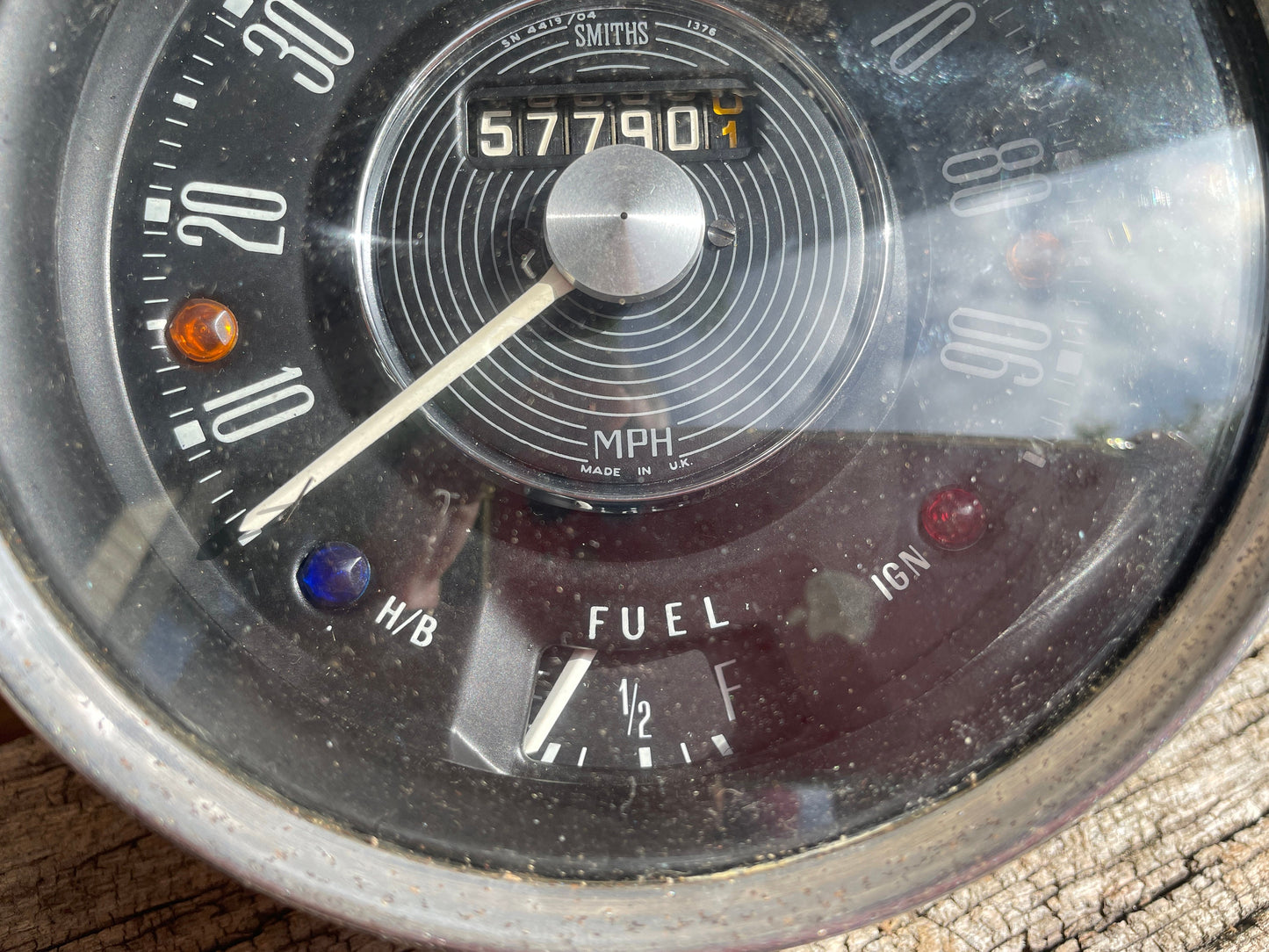 Vintage Morris Minor car Smiths Speedometer 90mph