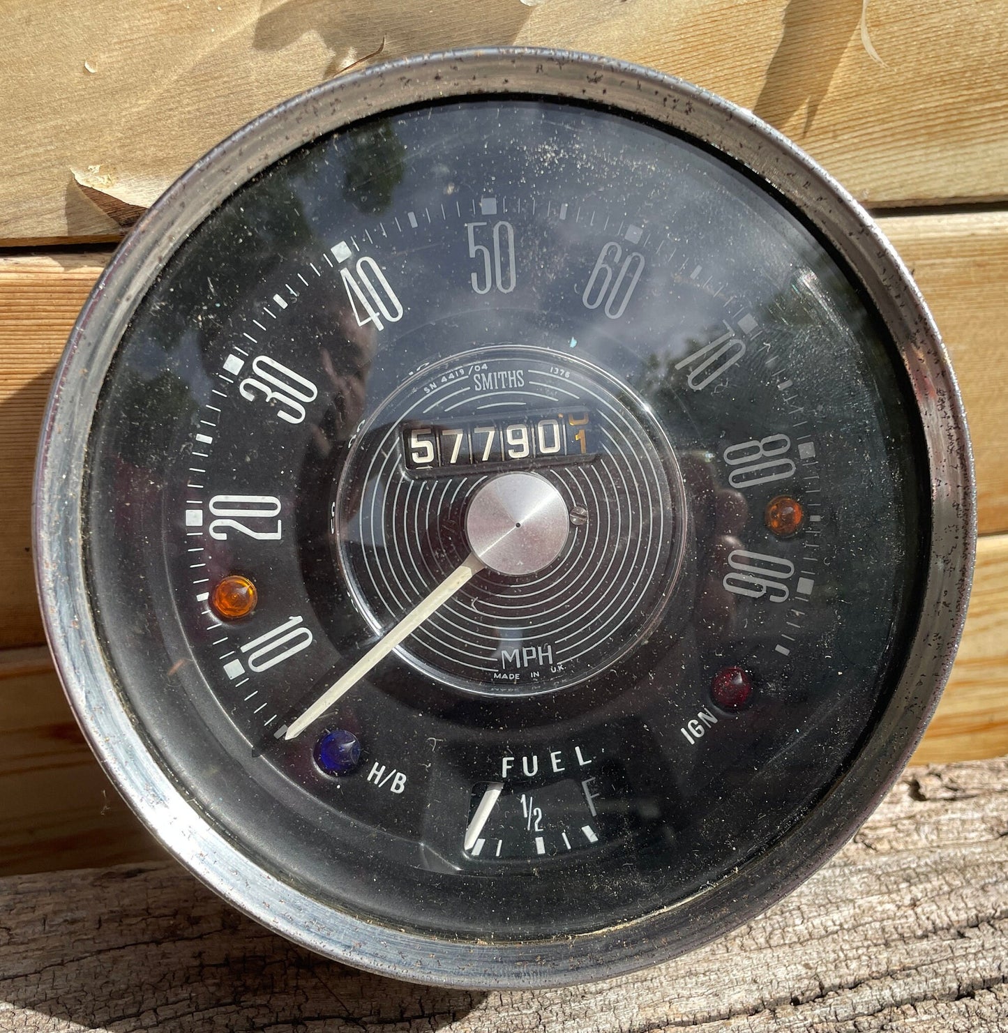 Vintage Morris Minor car Smiths Speedometer 90mph