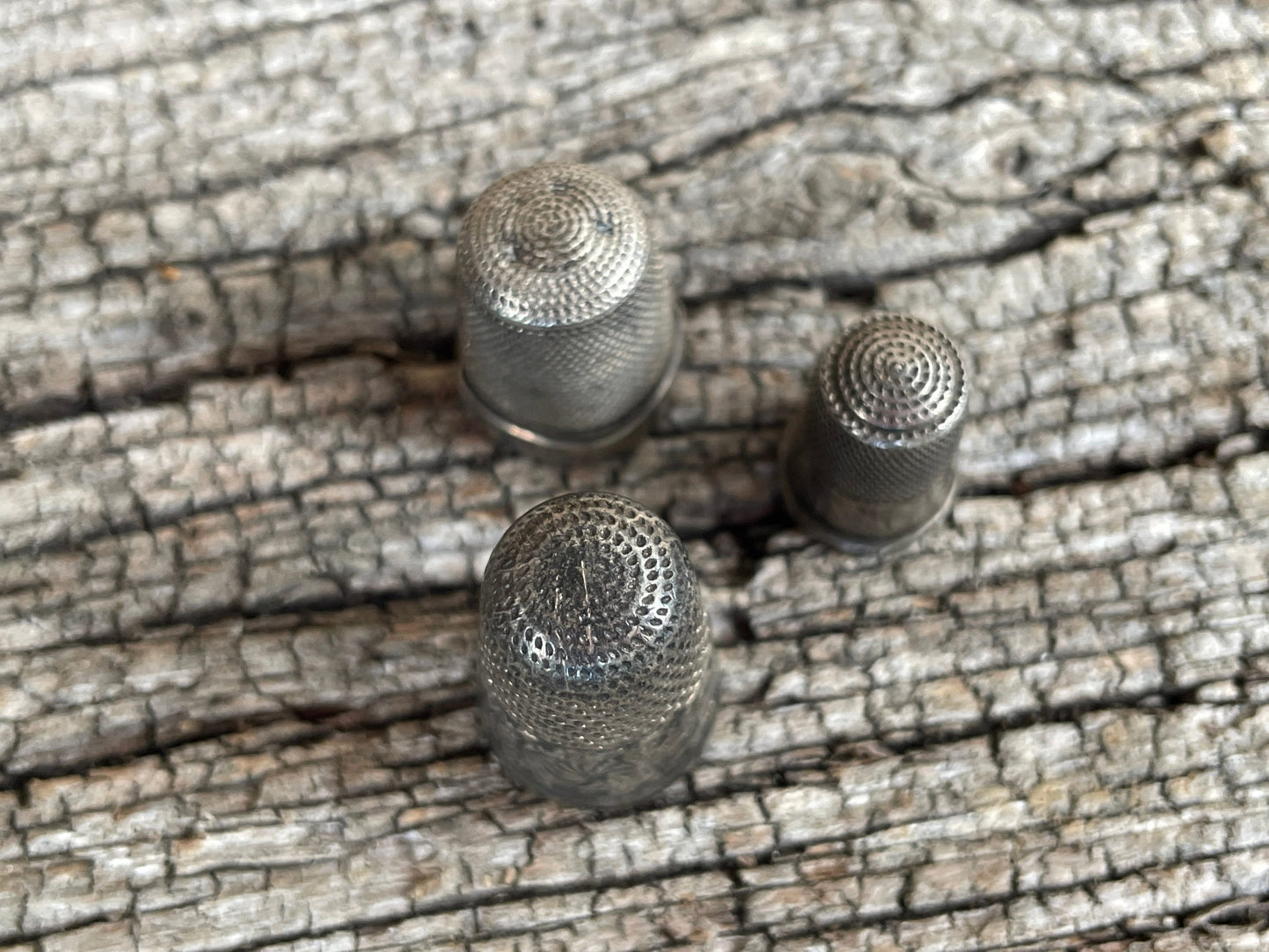 Three silver thimbles - 2 hallmarked