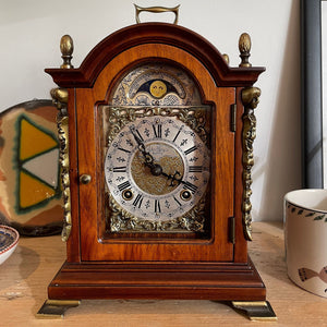 Dutch Wuba Warmink Mantel Clock with Moon phase hourly and half hourly chimes