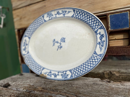 Antique dinner plate in Exeter pattern, created by Johnson Bros. in the 1910's.