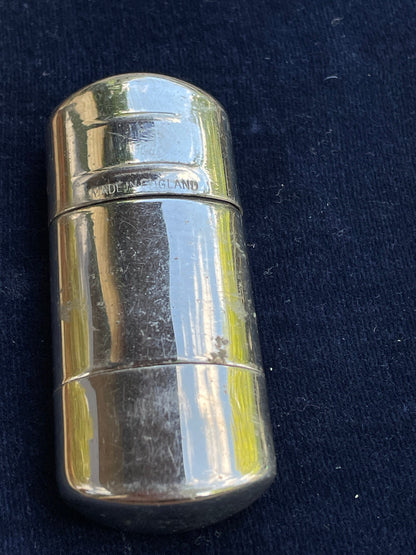 English Chrome fuel lighter - working 7cm long