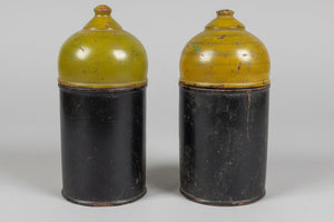 Wooden storage vessels from Jodhpur, India 15cm tall