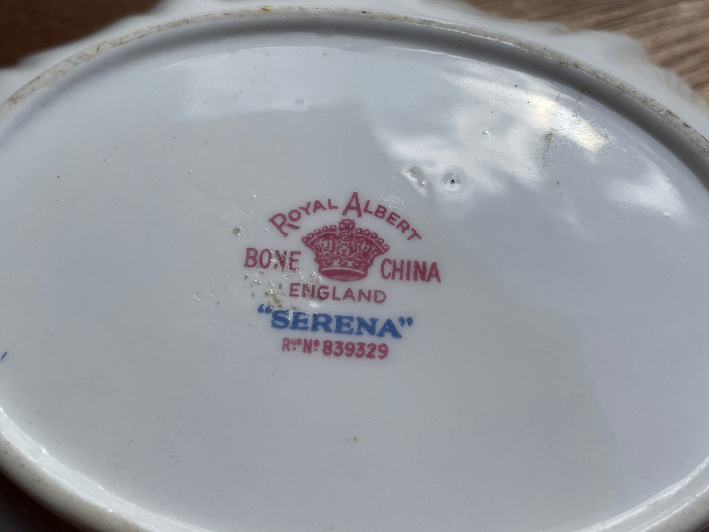 Vintage Royal Albert Serena Reg No 839329 Oval Dish  Bone China, Made in England 15cm across