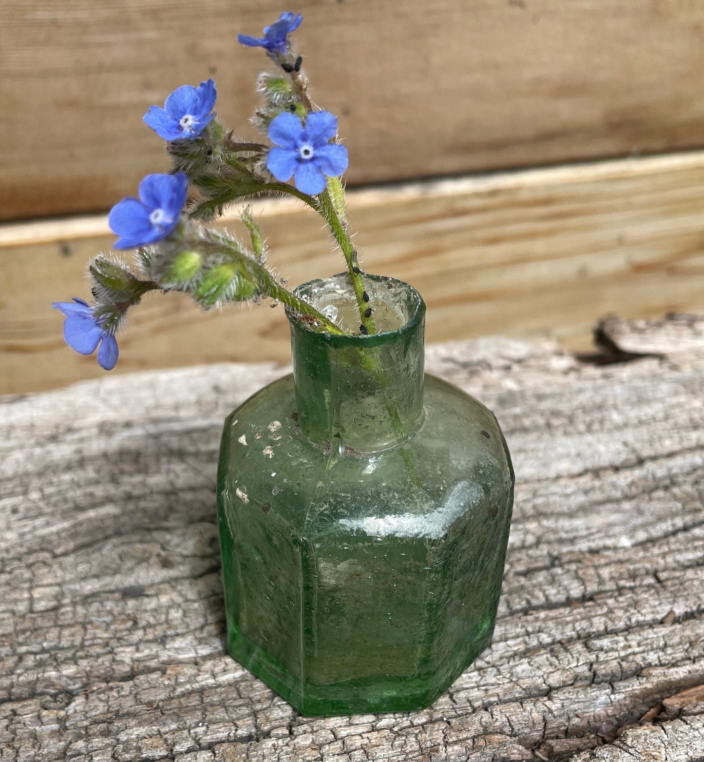 Three Antique Victorian glass ink wells