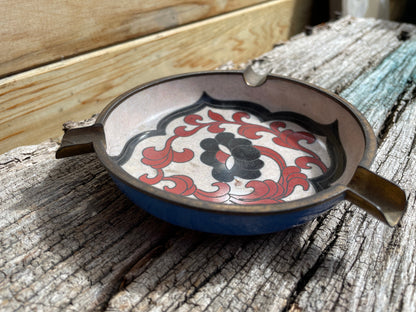 Japanese Cloisonne ashtray 12cm across