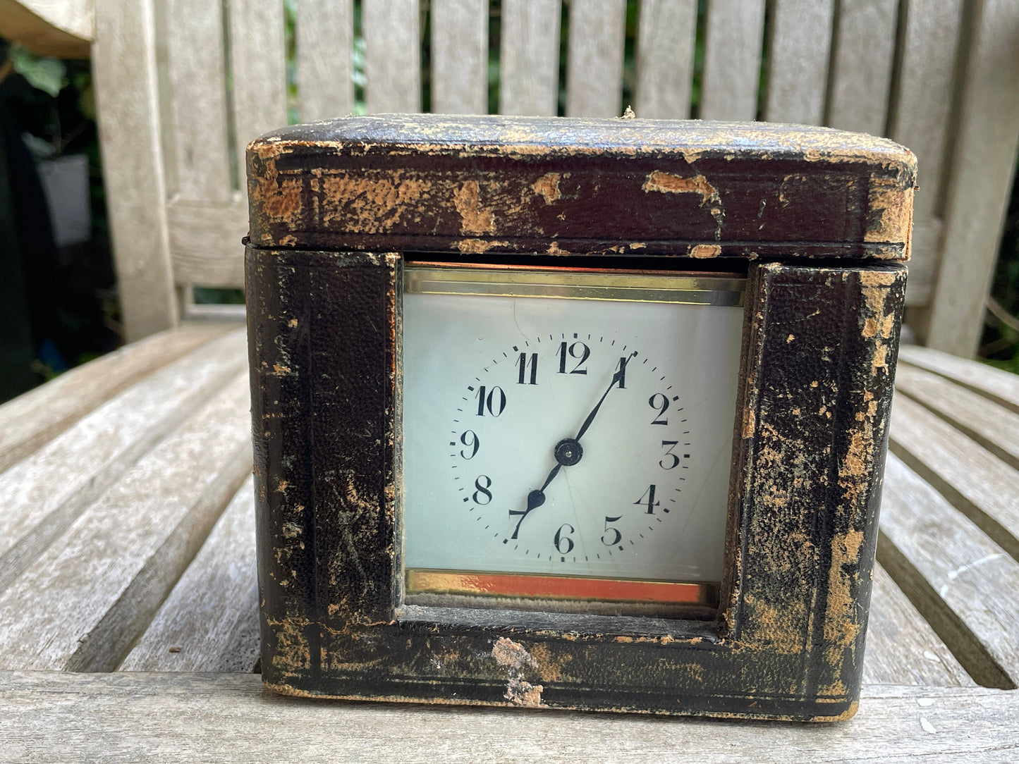 Antique French Carriage clock in original case with key - 1920's - 10cm tall