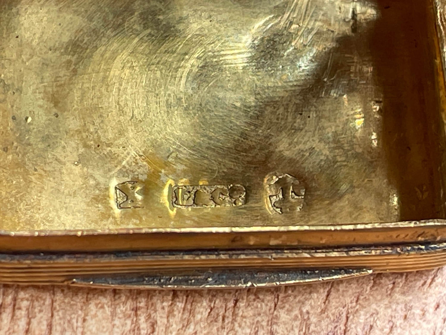 George IV Gold Gilded Hallmarked silver Vinaigrette by Ledsam and Vale Birmingham 1821