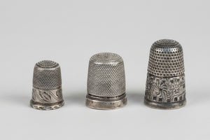 Three silver thimbles - 2 hallmarked